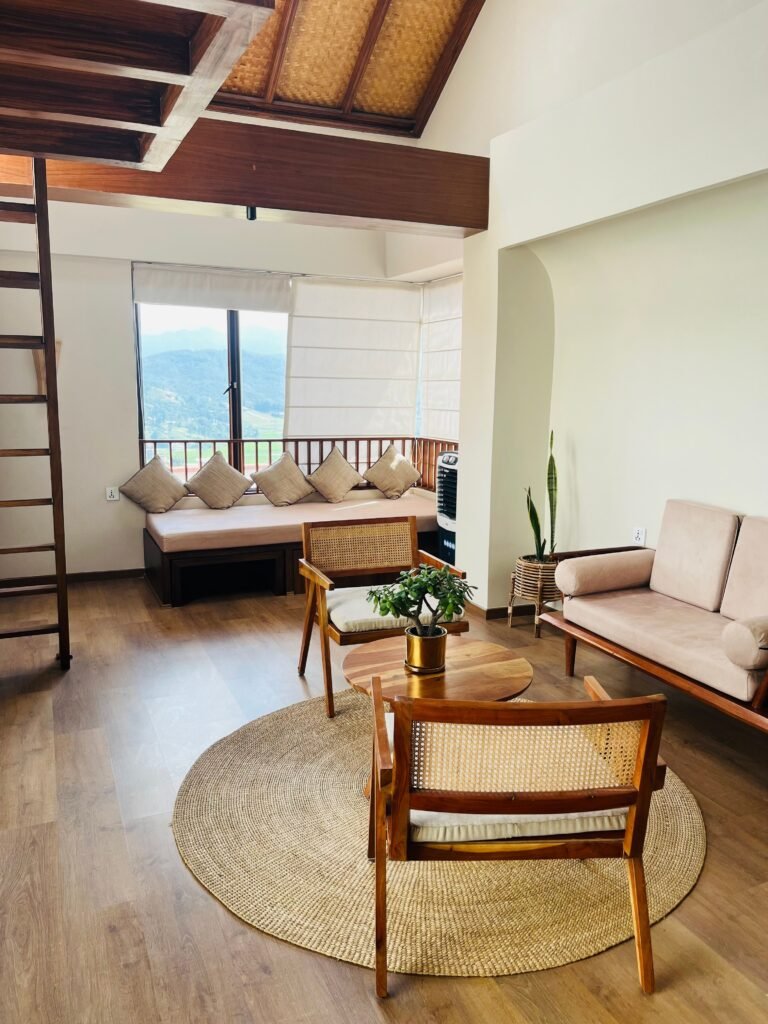 Warm Wooden Drawing Room